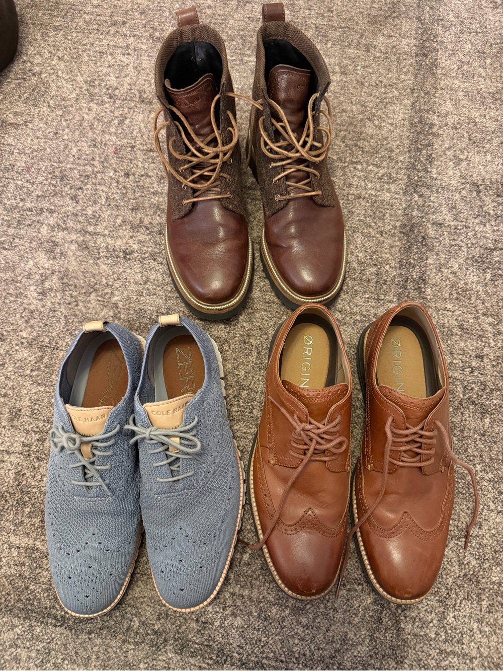 Cole Haan men’s shoes. 3 pairs